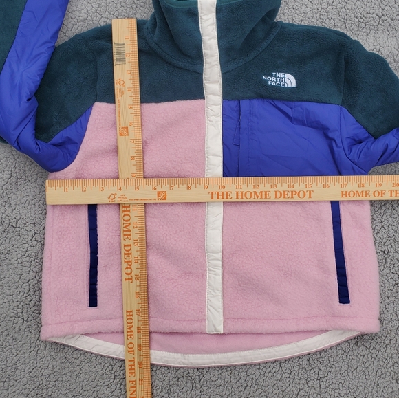 The North Face Girls Fleece Mashup Jacket Snap Light Barbie Pink 14/16 XL NWOT - Picture 7 of 12